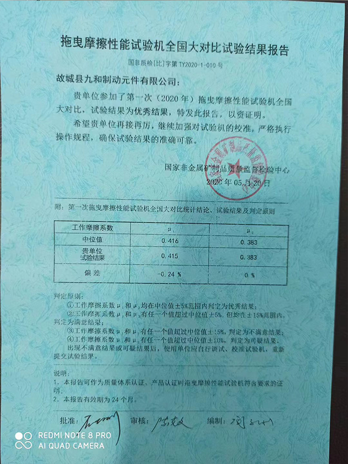 全國拖曳摩擦性能試驗機大對比實驗結(jié)果報告(圖4) 全國拖曳摩擦性能試驗機大對比實驗結(jié)果報告(圖4)